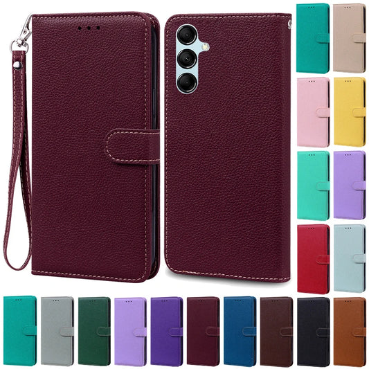 For Samsung Galaxy M55 Case Leather Wallet Flip Phone Case For Samsung M55 M156B Cover For Samsung Galaxy M55 5G Case Fundas